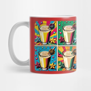 Eggnog Elegance: A Pop Art Celebration - Festive Beverage Mug